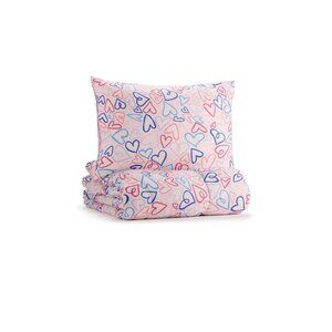 Kids Hearts Comforter Set with Shams- The Big One  Size Full/Queen
